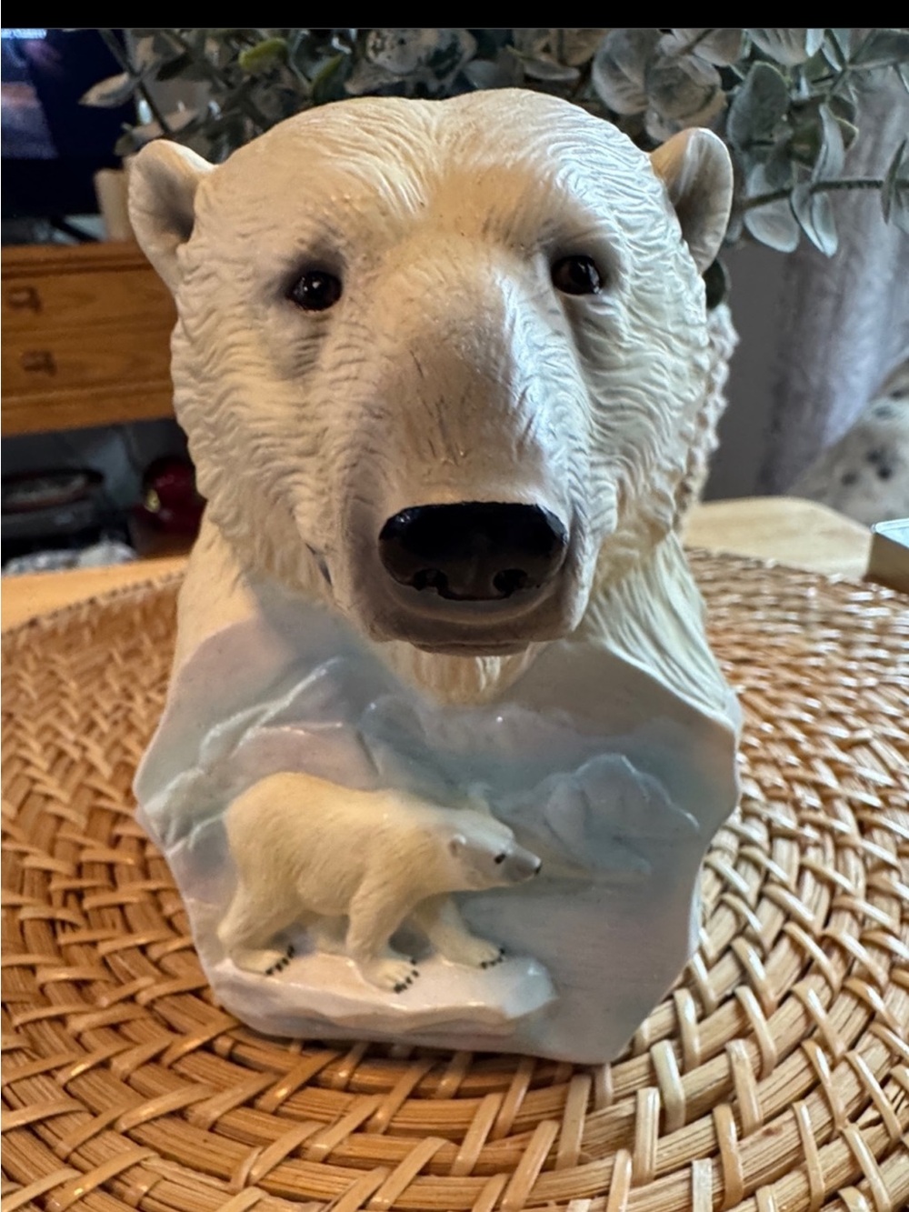 Polar Bear Figurine Decorative Home Accent
